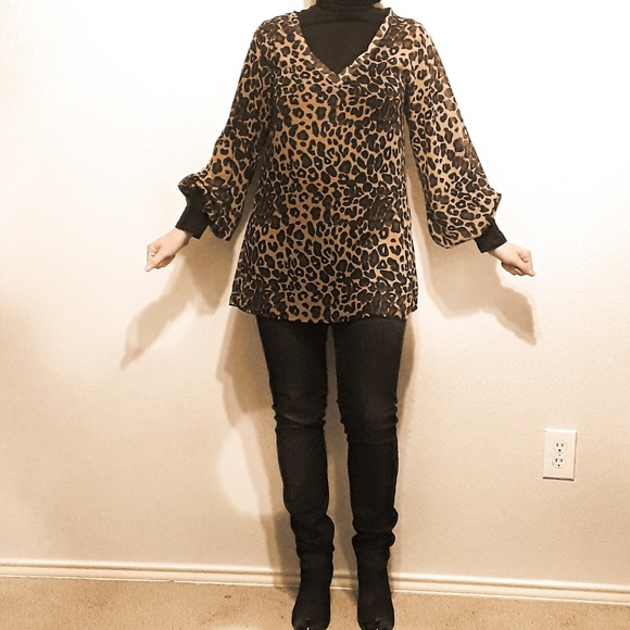 Show Me Your MuMu Leopard Dress/Oversized Top - Picture 1 of 7